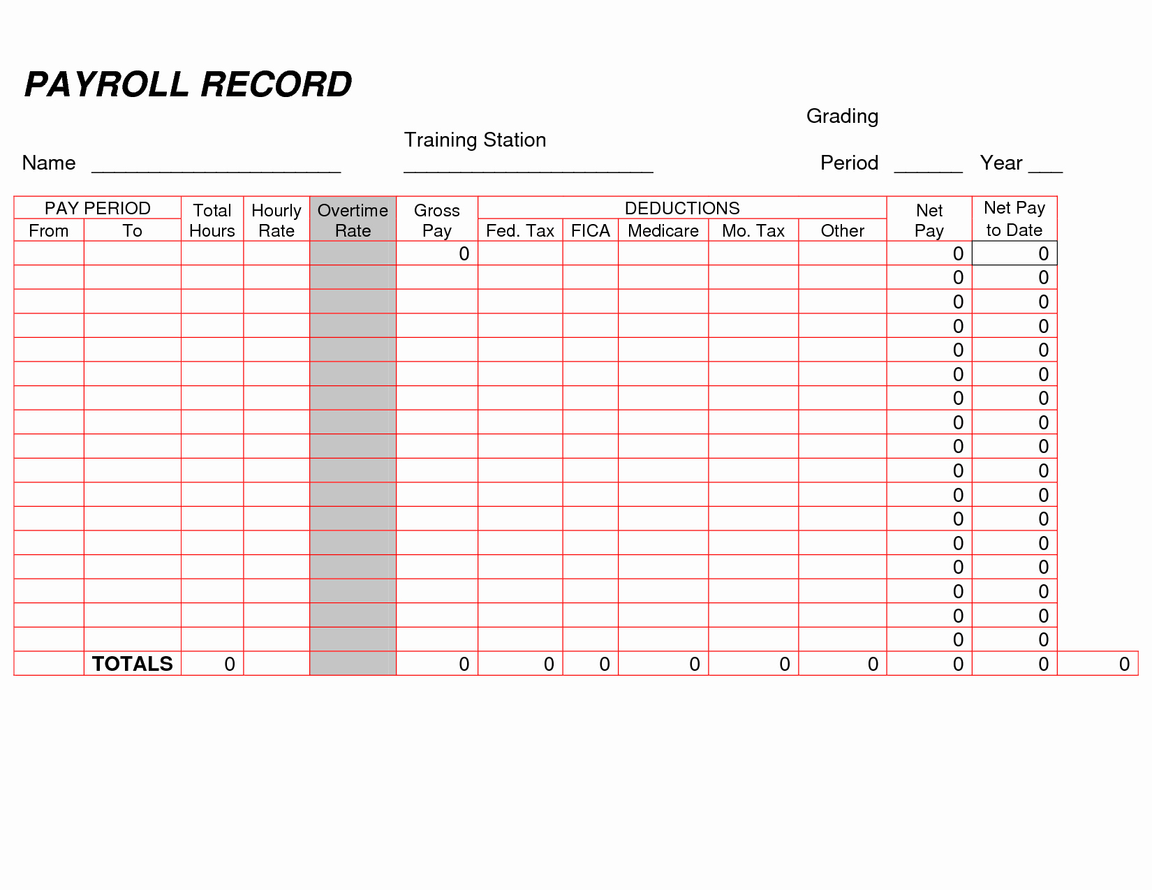 Self Employment Ledger forms Beautiful Printable Payroll Ledger