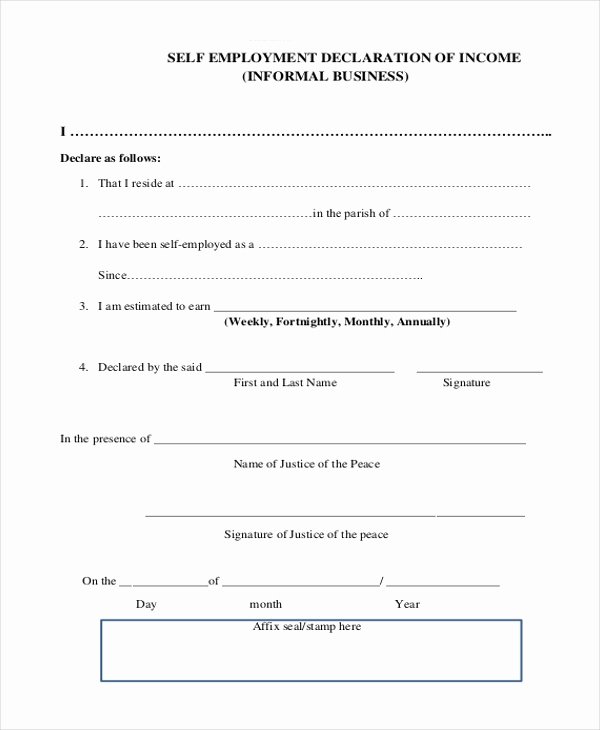 Self Employment Ledger forms Elegant Sample Self Employment form 9 Free Documents In Pdf