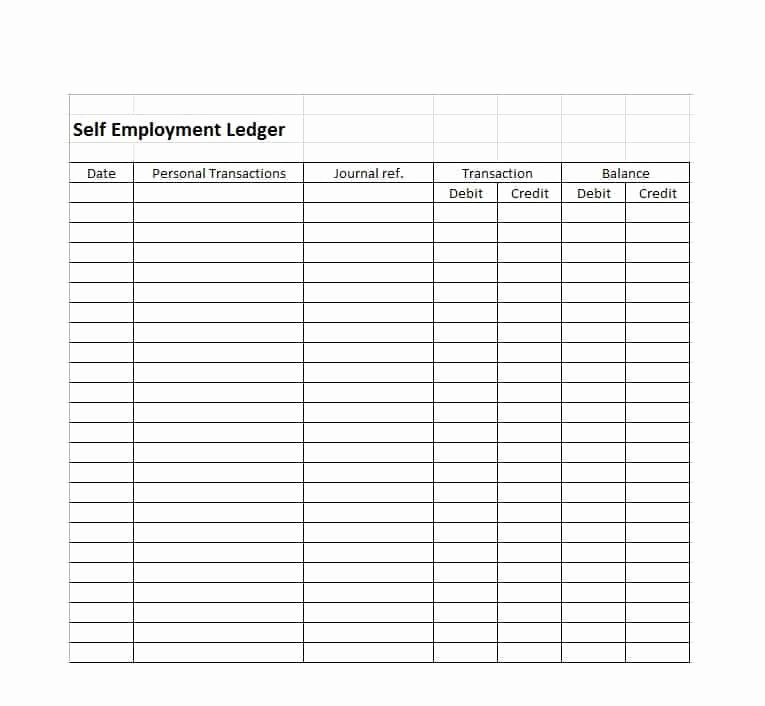 Self Employment Ledger forms Lovely Self Employment Ledger 40 Free Templates &amp; Examples