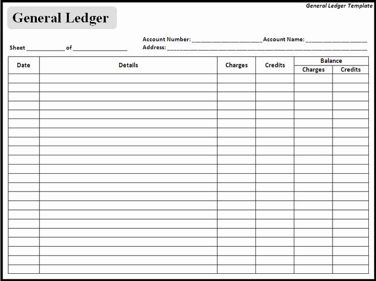 Self Employment Ledger forms Luxury Blank General Ledger