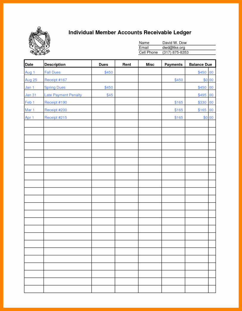 Self Employment Ledger Template Excel Beautiful 5 Receipt Ledger Template