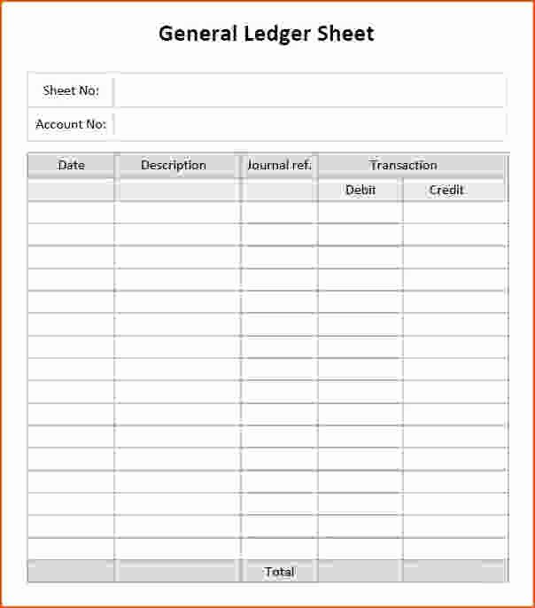 Self Employment Ledger Template Excel Inspirational General Ledger Template