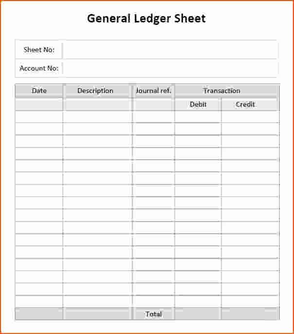 Self Employment Ledger Template Excel Inspirational General Ledger Template