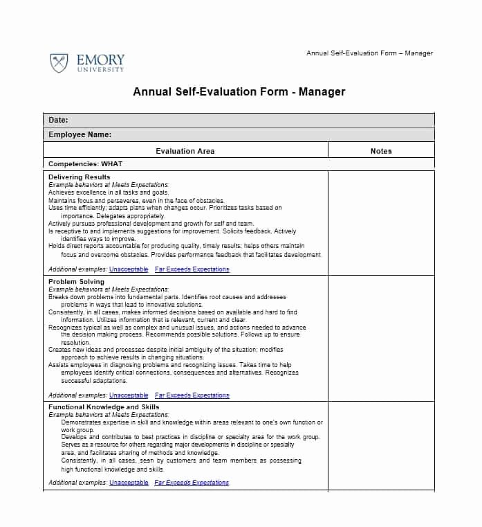 Self Performance Review Template Best Of 50 Self Evaluation Examples forms &amp; Questions Template Lab