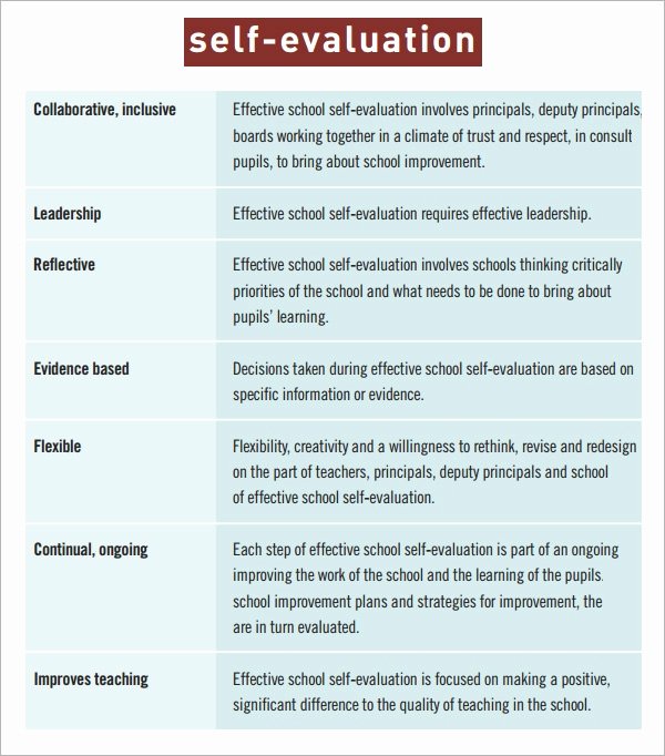 Self Performance Review Template Luxury Self Evaluation 9 Download Free Documents In Pdf