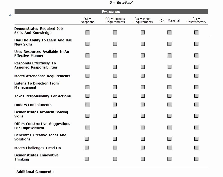 Self Performance Review Template Luxury Self Review Template