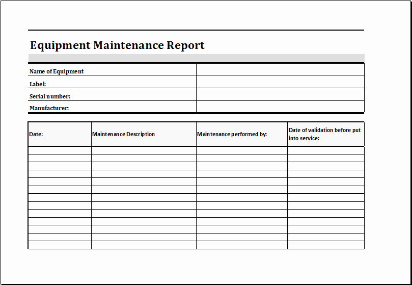 Semi Truck Maintenance Schedule Elegant Equipment Maintenance Schedule Template Excel