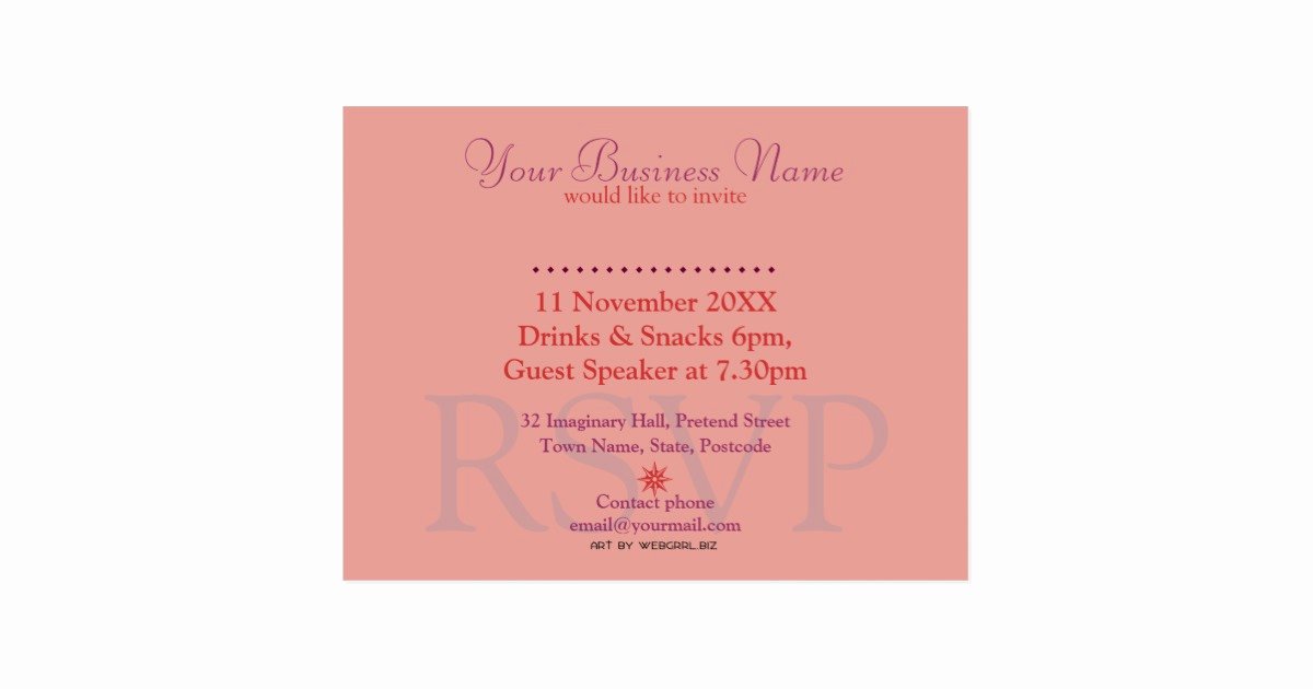 Seminar Invitation Template Lovely Business Seminar Workshop Invitation Template Postcard