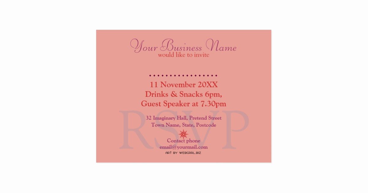 Seminar Invitation Template Lovely Business Seminar Workshop Invitation Template Postcard