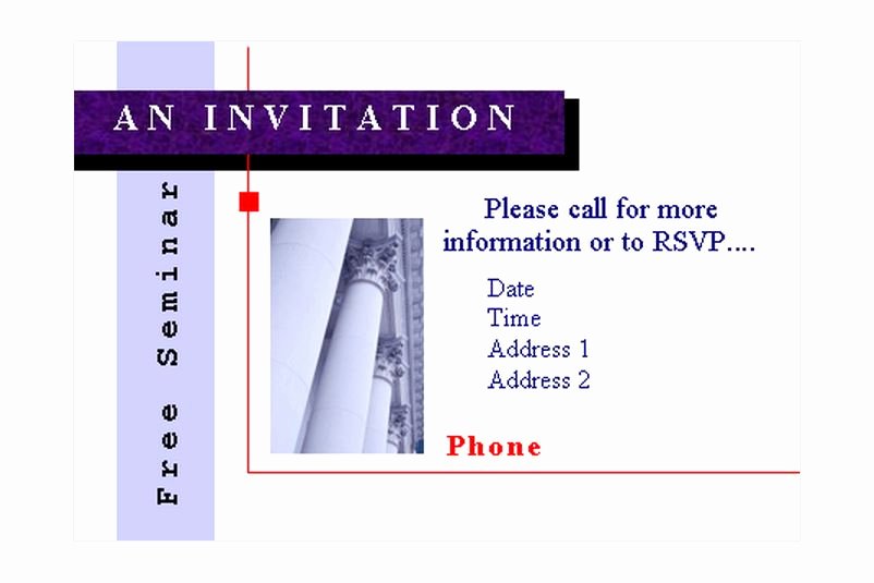 Seminar Invitation Template Unique Seminar Invitations