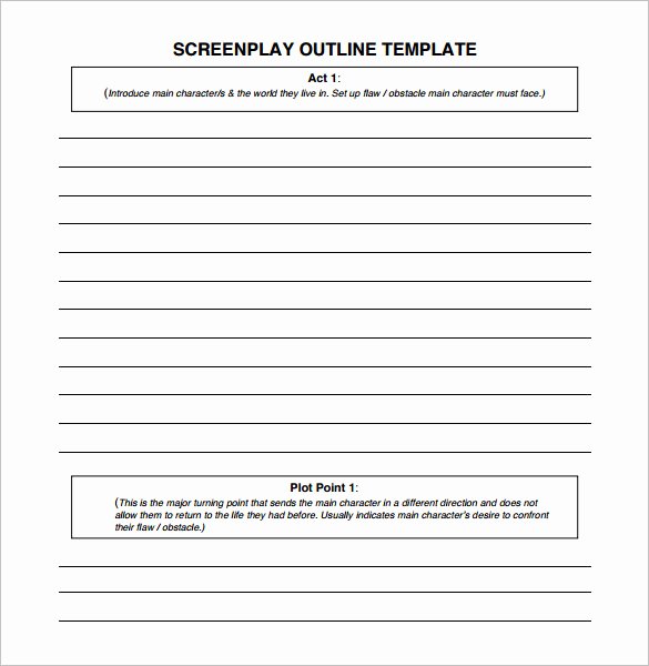 Sermon Template Microsoft Word Luxury Screenplay Outline Template 6 Free Sample Example