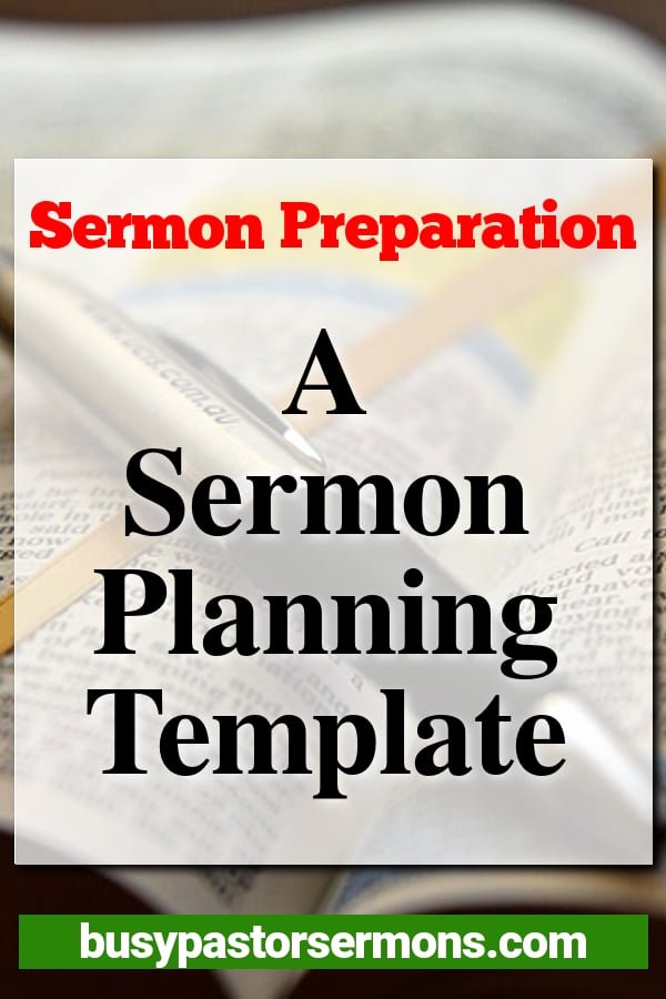 Sermon Template Microsoft Word New Sermon Preparation A Sermon Planning Template