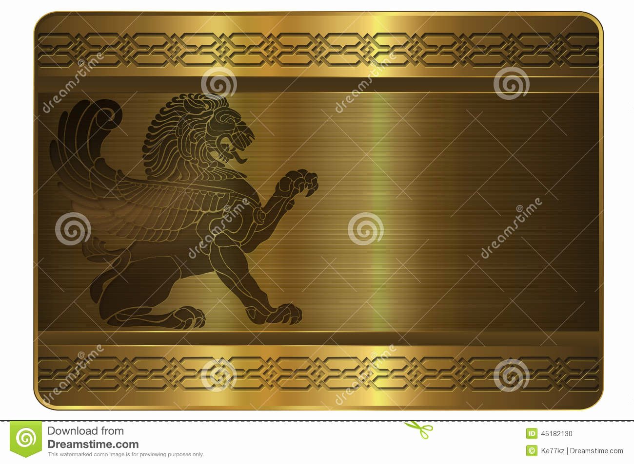 Service Dog Id Card Template Free Download Luxury Gold Card Template Stock Illustration Illustration Of