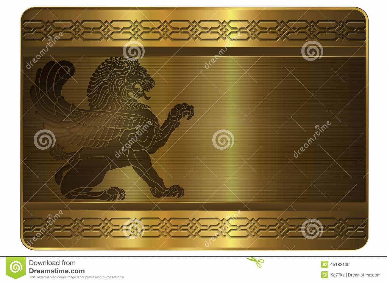 Service Dog Id Card Template Free Download Luxury Gold Card Template Stock Illustration Illustration Of