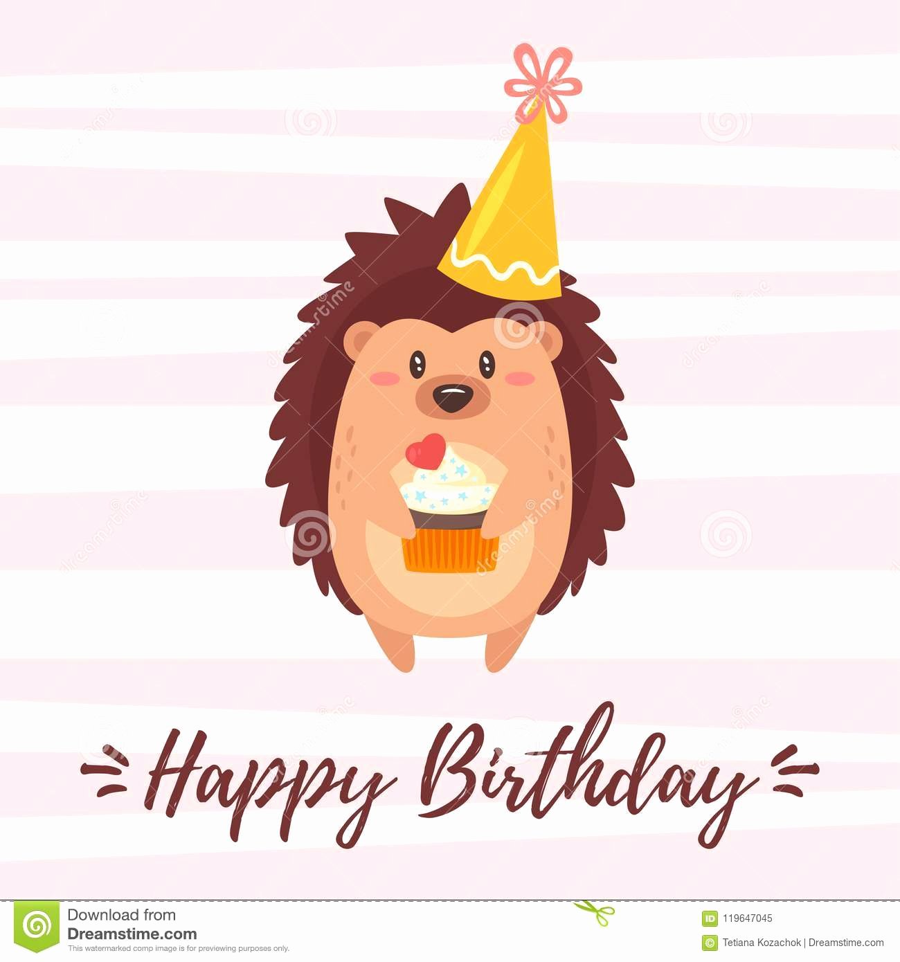 Service Dog Id Card Template Free Download Unique Happy Birthday Greeting Card Template Stock Vector
