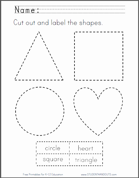 Shape Templates to Cut Out Beautiful 13 Best Of Preschool Worksheets Cutting Practice