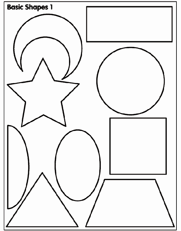 Shape Templates to Cut Out Lovely Basic Shapes 1 Coloring Page