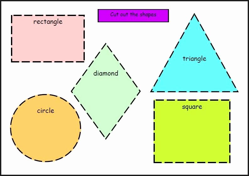Shape Templates to Cut Out New Chsh Teach Shapes Learning Basic Shapes