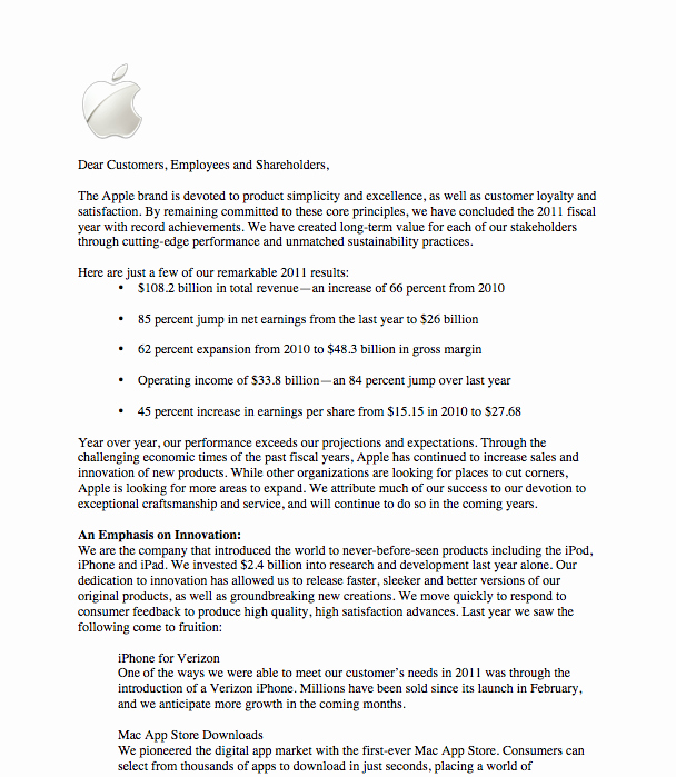 Shareholder Letter Examples Fresh Apple Holder Letter Lauren Osborn S Line Portfolio