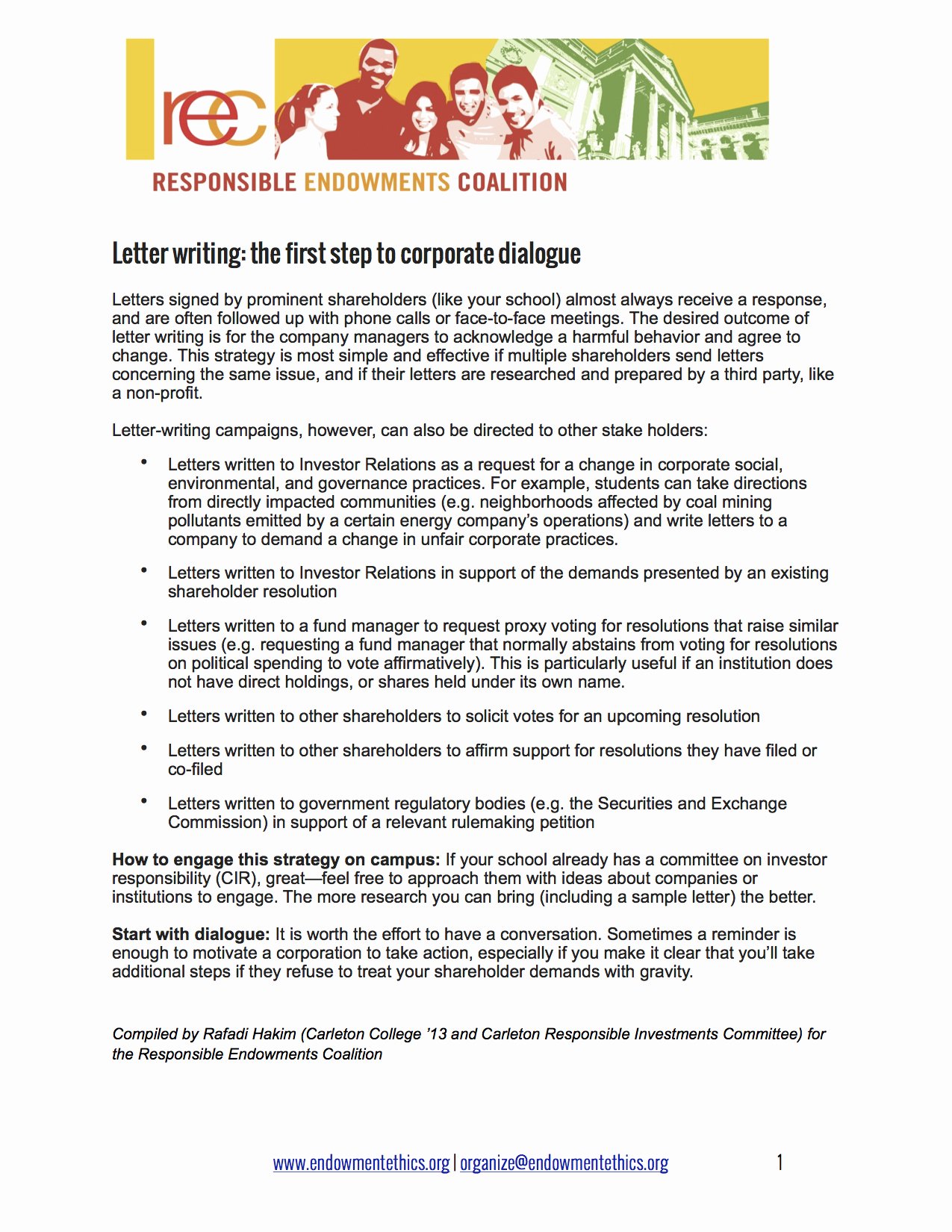 Shareholder Letter Template Best Of Mittees Resources Responsible Endowments Coalition