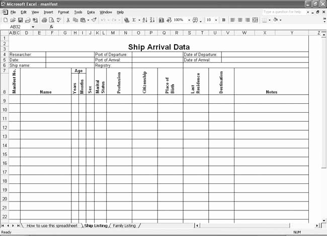 Shipping Manifest Template Excel Awesome Ship Manifest Template Ship Listing Censustools