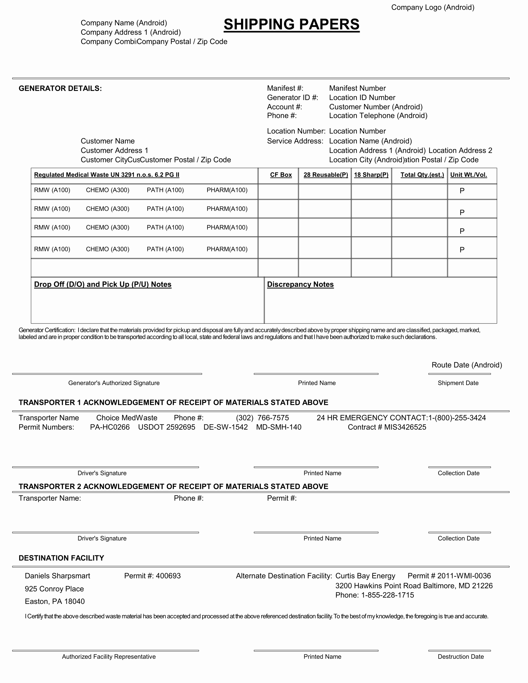 Shipping Manifest Template Excel Best Of Drivers Manifest Sample