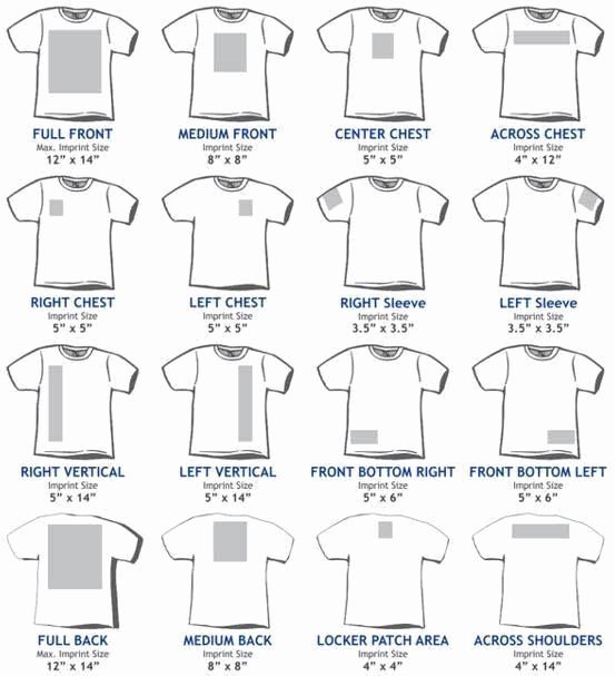 Shirt Decal Placement Unique 18 Best Transfer Size &amp; Placement Images On Pinterest