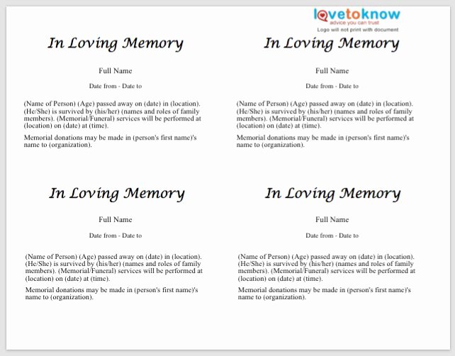 Short Obituary Examples Awesome 25 Free Obituary Templates and Samples Free Template