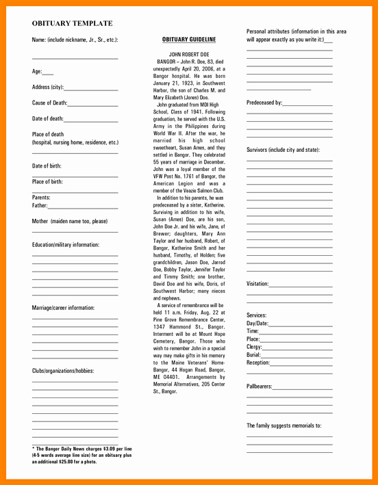 Short Obituary Examples Beautiful where Can You Find An Obituary Template