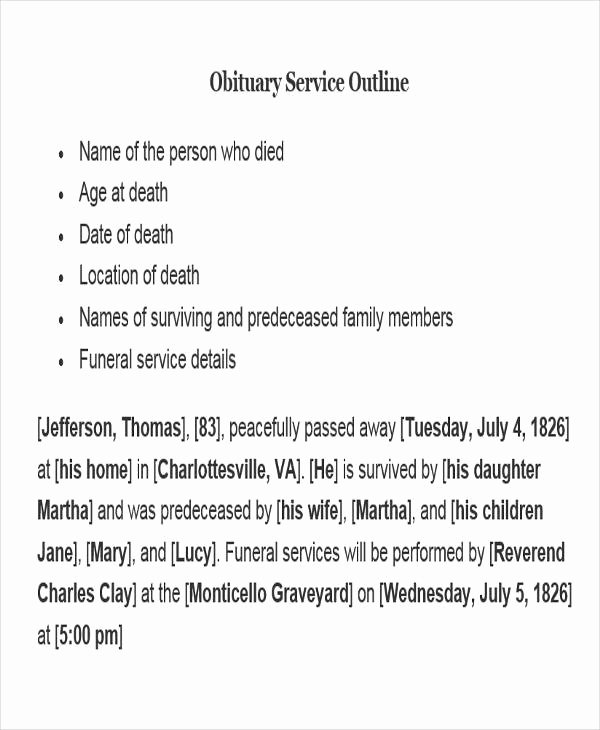Short Obituary Examples Inspirational 36 Printable Obituary