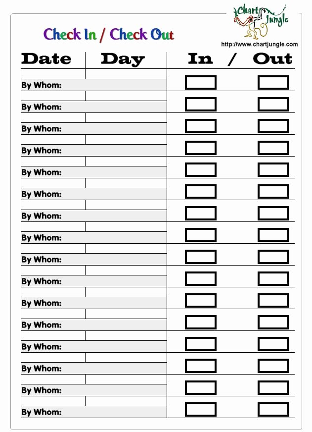Sign In and Out Sheet for Daycare Awesome 23 Best Images About Clock Out Sheet On Pinterest