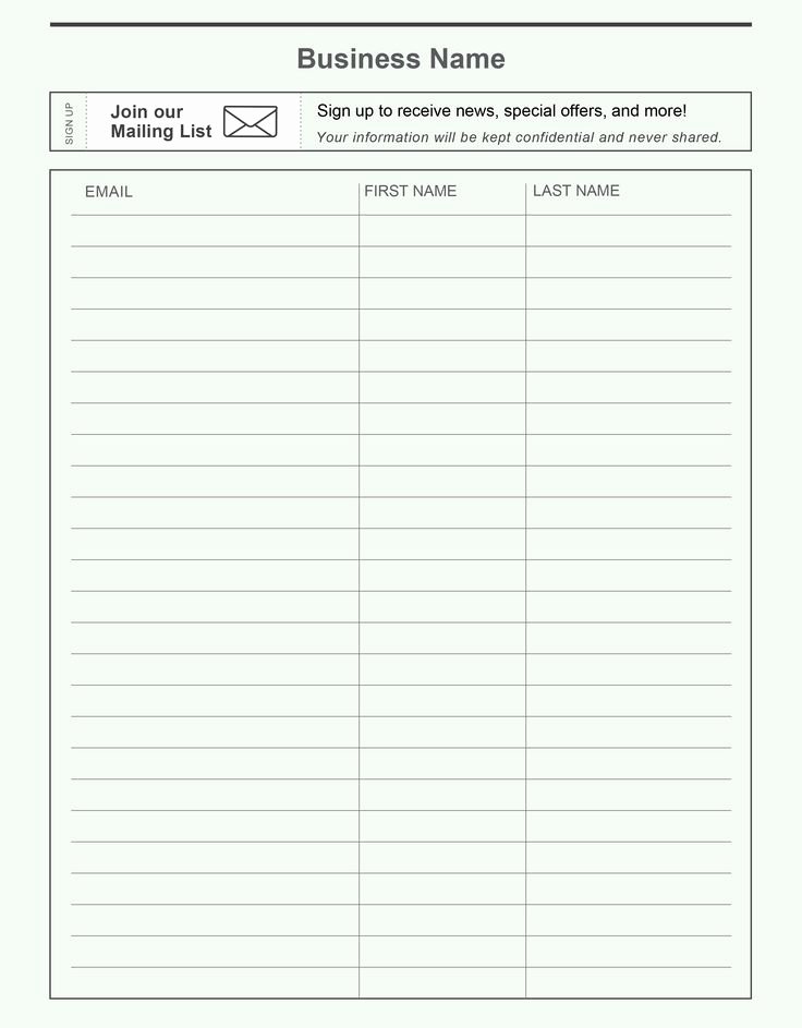 Sign Up Sheet Template Name Email Phone Number Elegant Pin by Constant Contact On Grow Your Email List