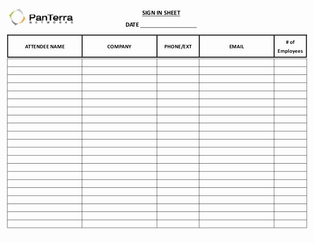 Sign Up Sheet Template Name Email Phone Number Luxury Sign In Sheet Template