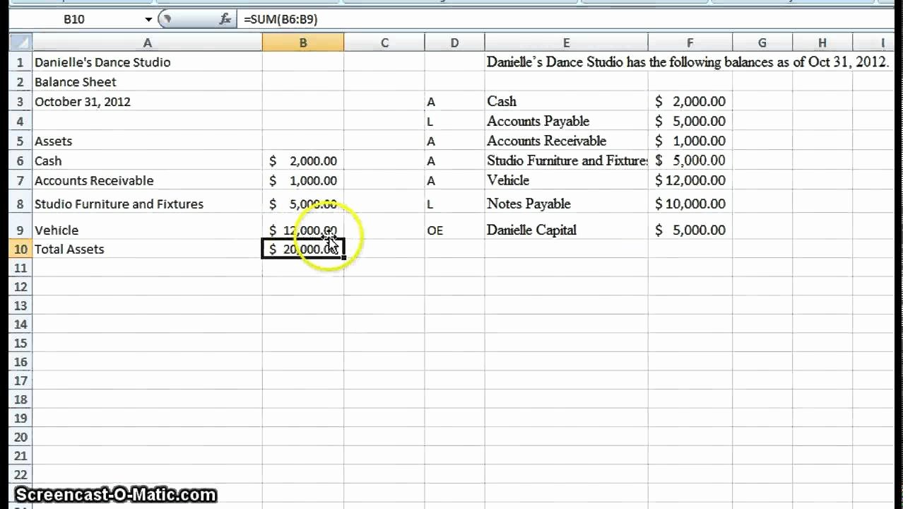 Simple Balance Sheet Template Excel Beautiful Create A Simple Balance Sheet