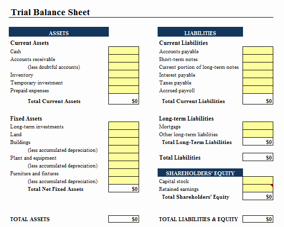 Simple Balance Sheet Template Excel Elegant 9 Balance Sheet formats In Excel Excel Templates