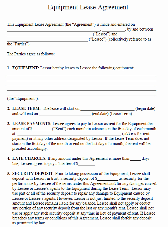 Simple Equipment Rental Agreement Template Free New Agreement Template Category Page 68 Efoza