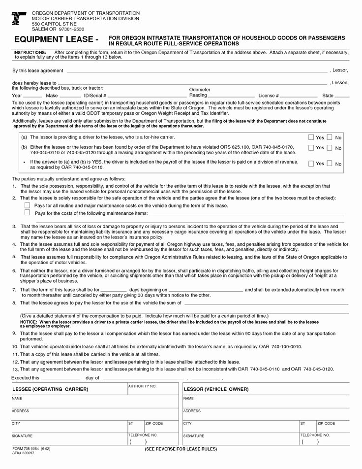 Simple Equipment Rental Agreement Template Free Unique Equipment Lease Agreement form by Tricky Equipment