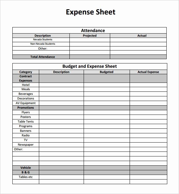 Simple Income and Expense Template Elegant Expense Sheet Template 13 Download Free Documents for Pdf