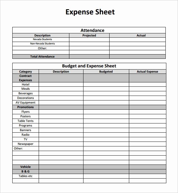 Simple Income and Expense Template Elegant Expense Sheet Template 13 Download Free Documents for Pdf