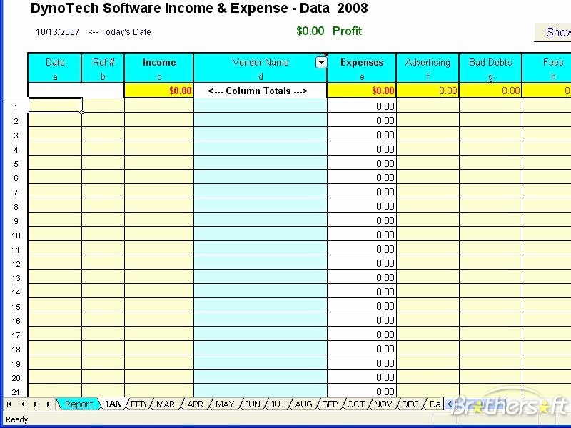 Simple Income And Expense Template