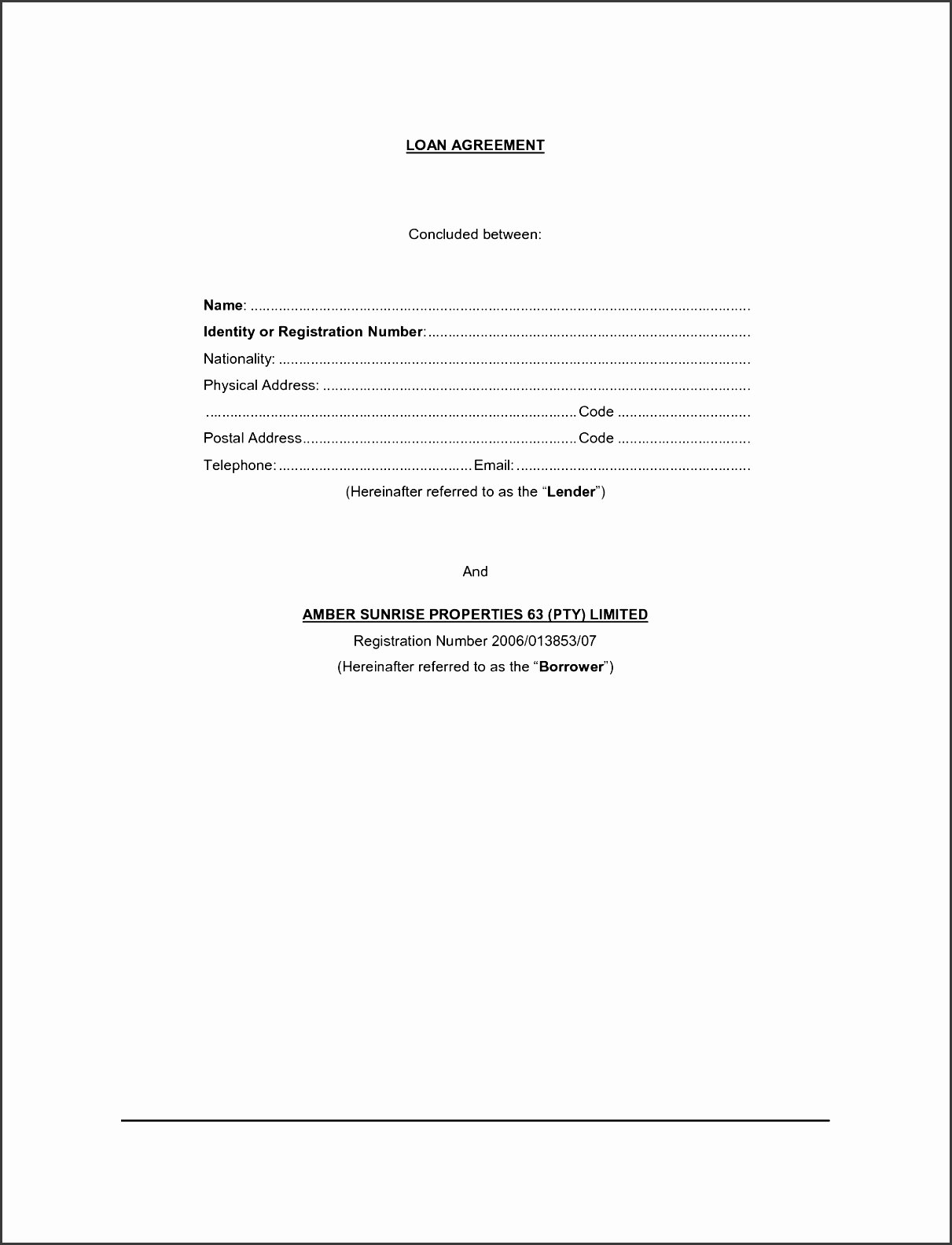 Simple Loan Application form Template Best Of 11 Vehicle Loan Agreement Template Sampletemplatess