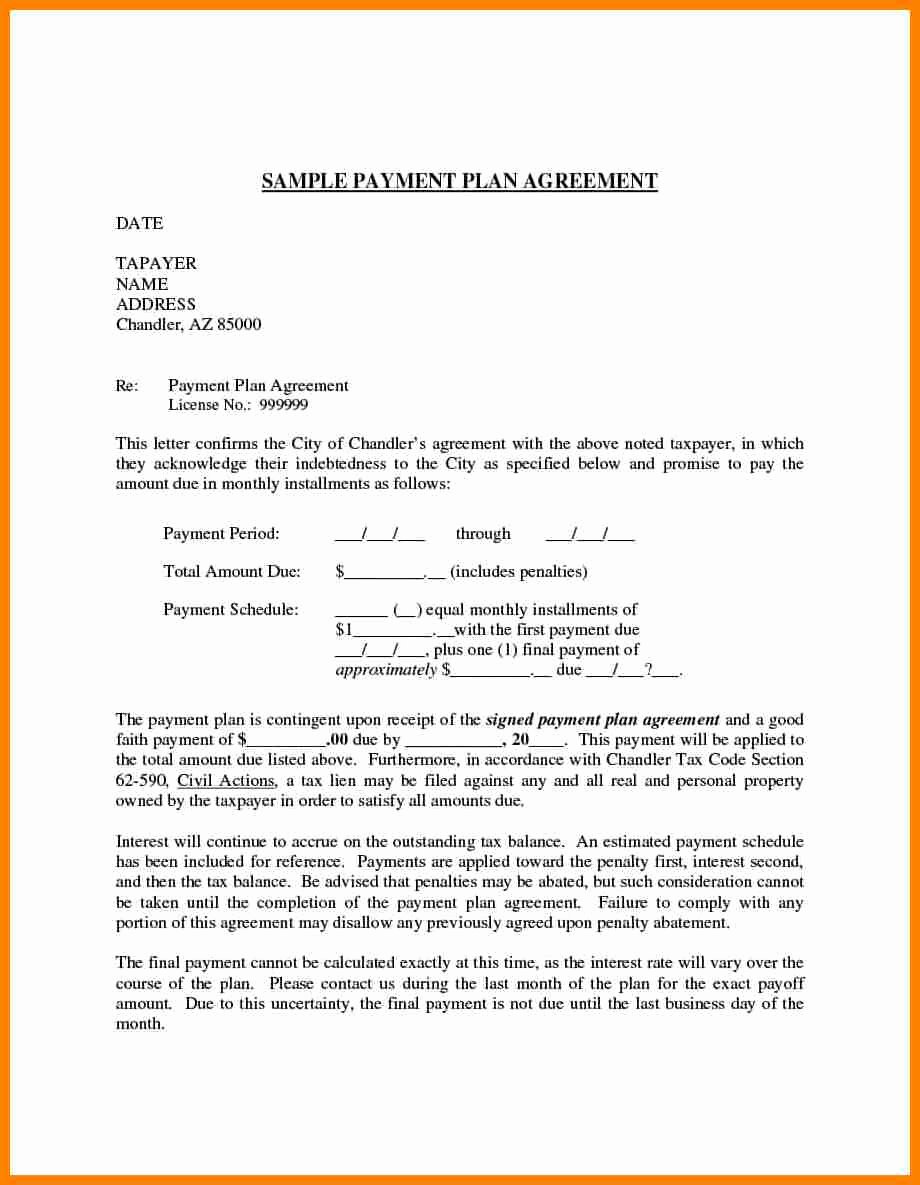 Simple Payment Agreement Template Beautiful 5 Simple Payment Plan Agreement Template