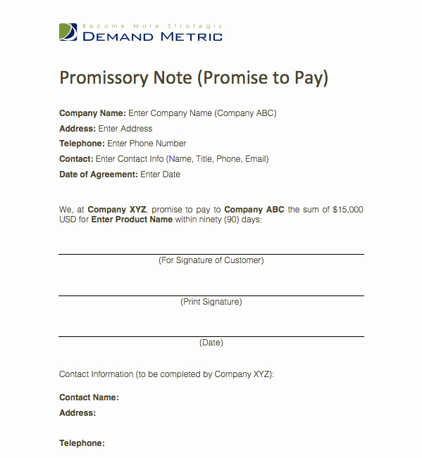 Simple Payment Agreement Template Best Of Pin by Demand Metric On Demand tools