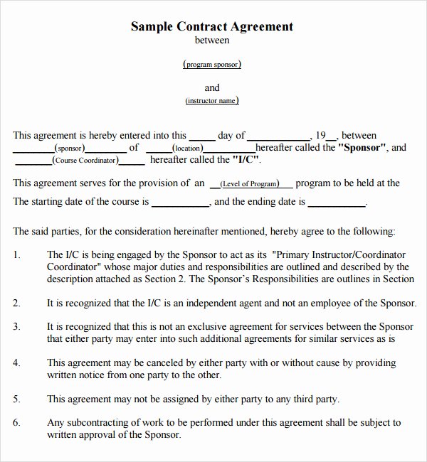 Simple Payment Agreement Template Between Two Parties Awesome 4 Free Contract Between Two Panies Templates Word