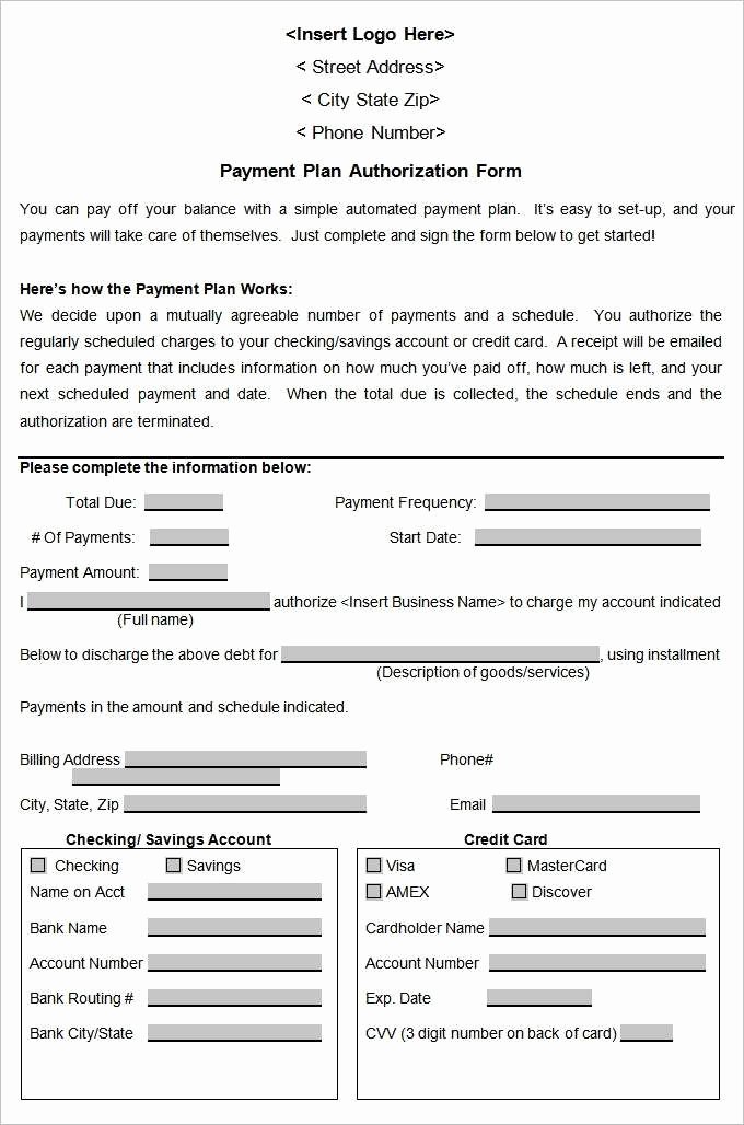 Simple Payment Agreement Template Fresh Payment Plan Agreement Template Simple Payment Schedule