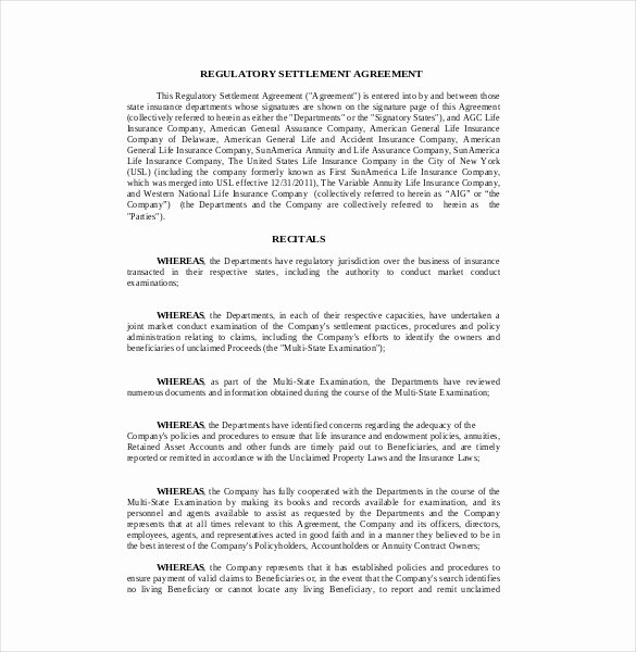 Simple Settlement Agreement Best Of 12 Settlement Agreement Templates – Free Sample Example