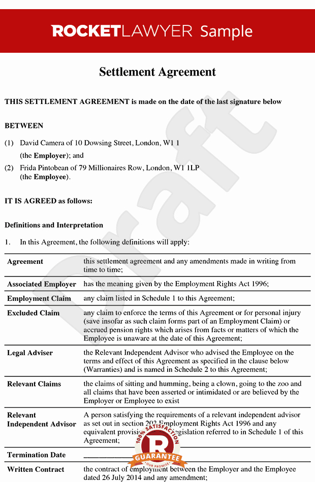 Simple Settlement Agreement Unique Settlement Agreement formerly Promise Agreement