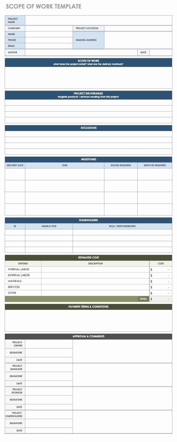 Simple Statement Of Work Template Best Of Free Statement Of Work Templates Smartsheet