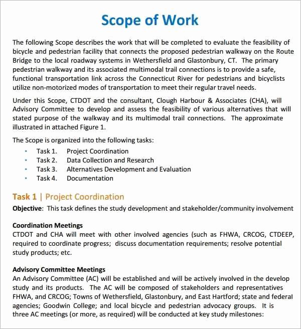 Simple Statement Of Work Template Inspirational 7 Construction Scope Of Work Templates Word Excel Pdf