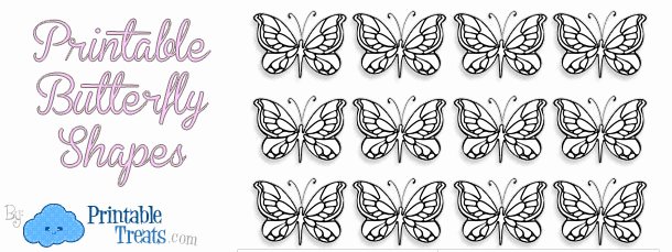 Small butterfly Template Awesome Printable butterfly Shapes — Printable Treats